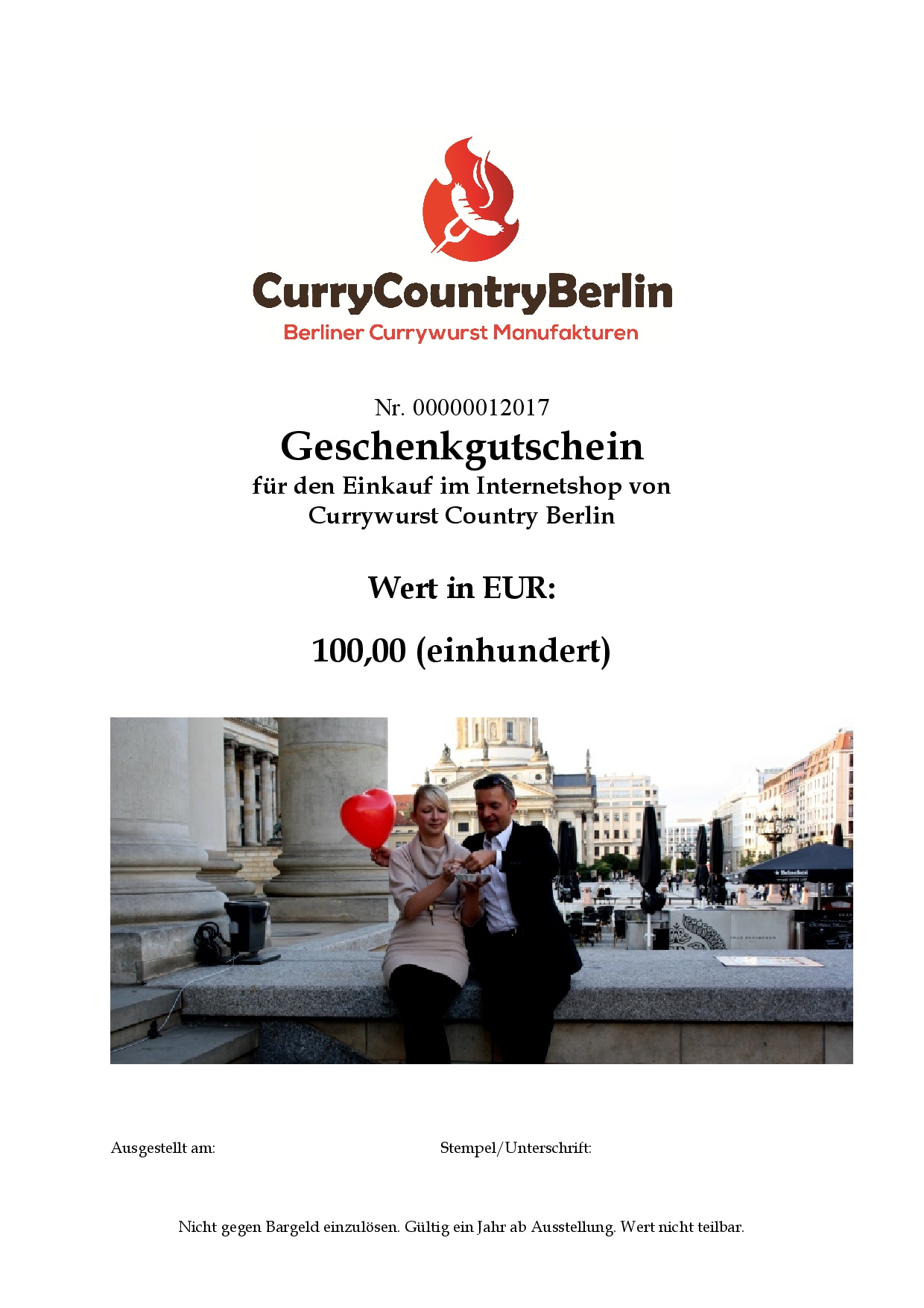 Curry Gutschein -100 EUR-